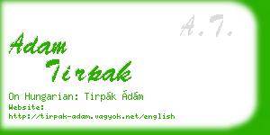 adam tirpak business card